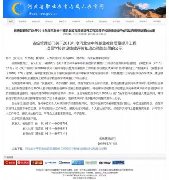 曹妃甸区职教中心于河北省中等职业学校“120名牌校”行列中进阶