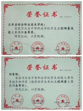 谱技能之歌，展工匠风采——祝贺乐亭职校建筑专业师生在河北省技能比赛中获奖