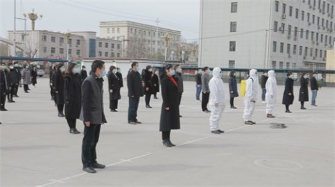 乐亭职校举行疫情防控复学演练