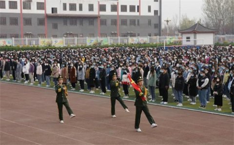 唐山幼专举行2021年春季开学升国旗仪式