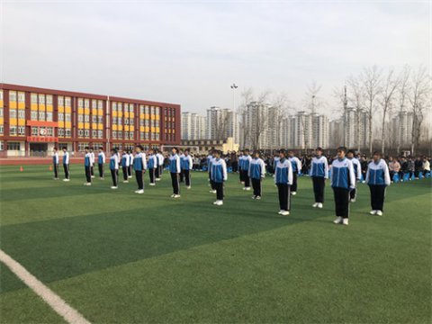 玉田职教中心财经专业部学生参加学校第八届体育艺术节暨2021年队列广播操比赛