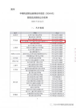 丰南职教中心入选中德先进职业教育合作项目首批试点院校