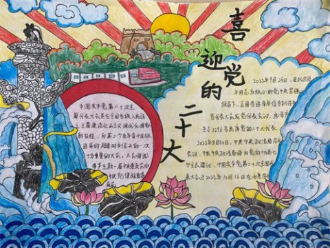 开平职校：喜迎党的二十大，强国有我新征程！手抄报展