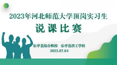 【三教改革】乐亭职校举行河北师大顶岗实习生说课比赛