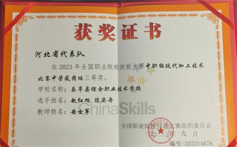 乐亭职校获国家级大奖！