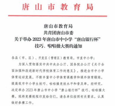 祝贺！唐山一职专啦啦操代表队荣获佳绩！