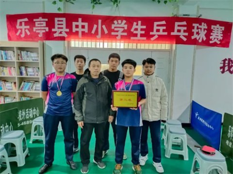 乐亭职校在全县乒乓球比赛中摘金夺银