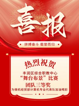 拼搏奋斗 载誉而归——丰润职教中心计算机专业代表队荣获省赛团队三等奖