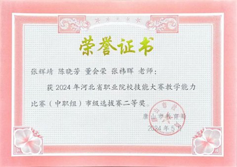 玉田职教中心：四个教师参赛团队全部获奖！