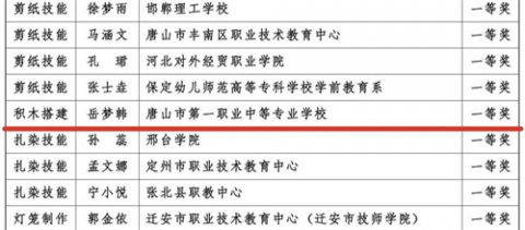 五项全获奖！唐山一职专幼儿保育专业在省级技能竞赛中战绩赫赫！