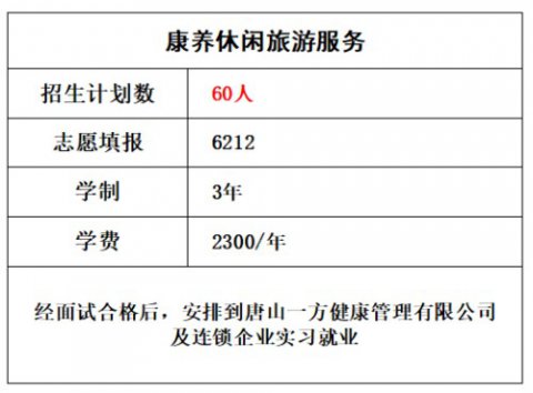 【唐山一职专2026招生季】康养休闲旅游服务：学康养好手艺 稳就业新赛道